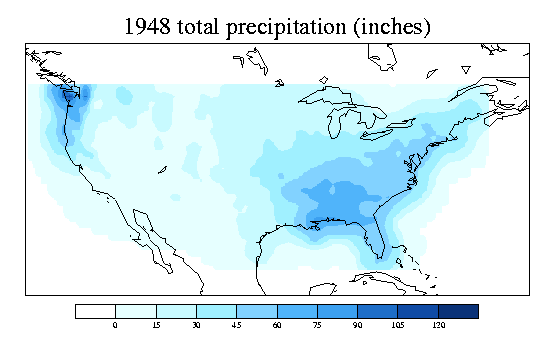 1948 total precipitation for 
the contiguous U.S.