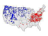 Maps of SNOW occurrences and the PNA