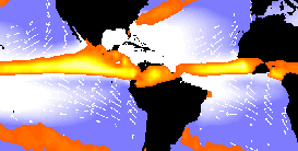 PACS logo image, which consists of stylized cold season rainfall,

surface winds, and SST for the PACS region.
